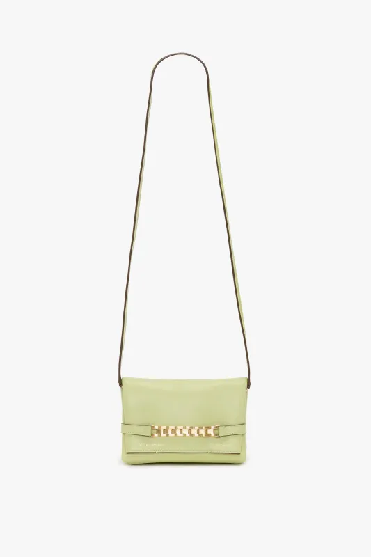 Mini Chain Pouch Bag With Long Strap In Avocado Leather sold by Victoria Beckham