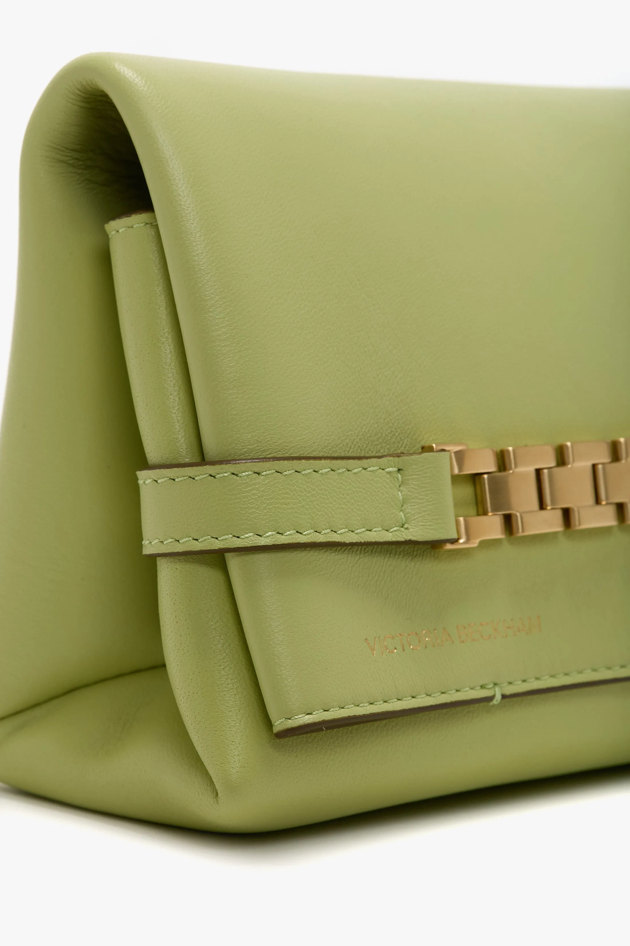 Mini Chain Pouch Bag With Long Strap In Avocado Leather sold by Victoria Beckham product image thumbnail 4
