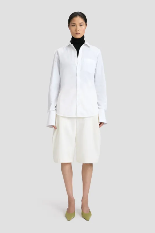Tab Detail Shorts In Ivory sold by Victoria Beckham