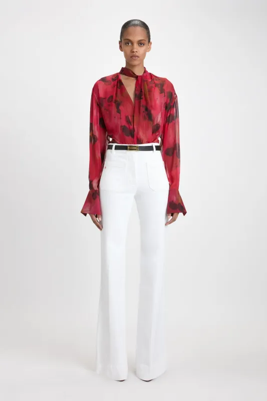 Alina High Waisted Jean In Washed White sold by Victoria Beckham