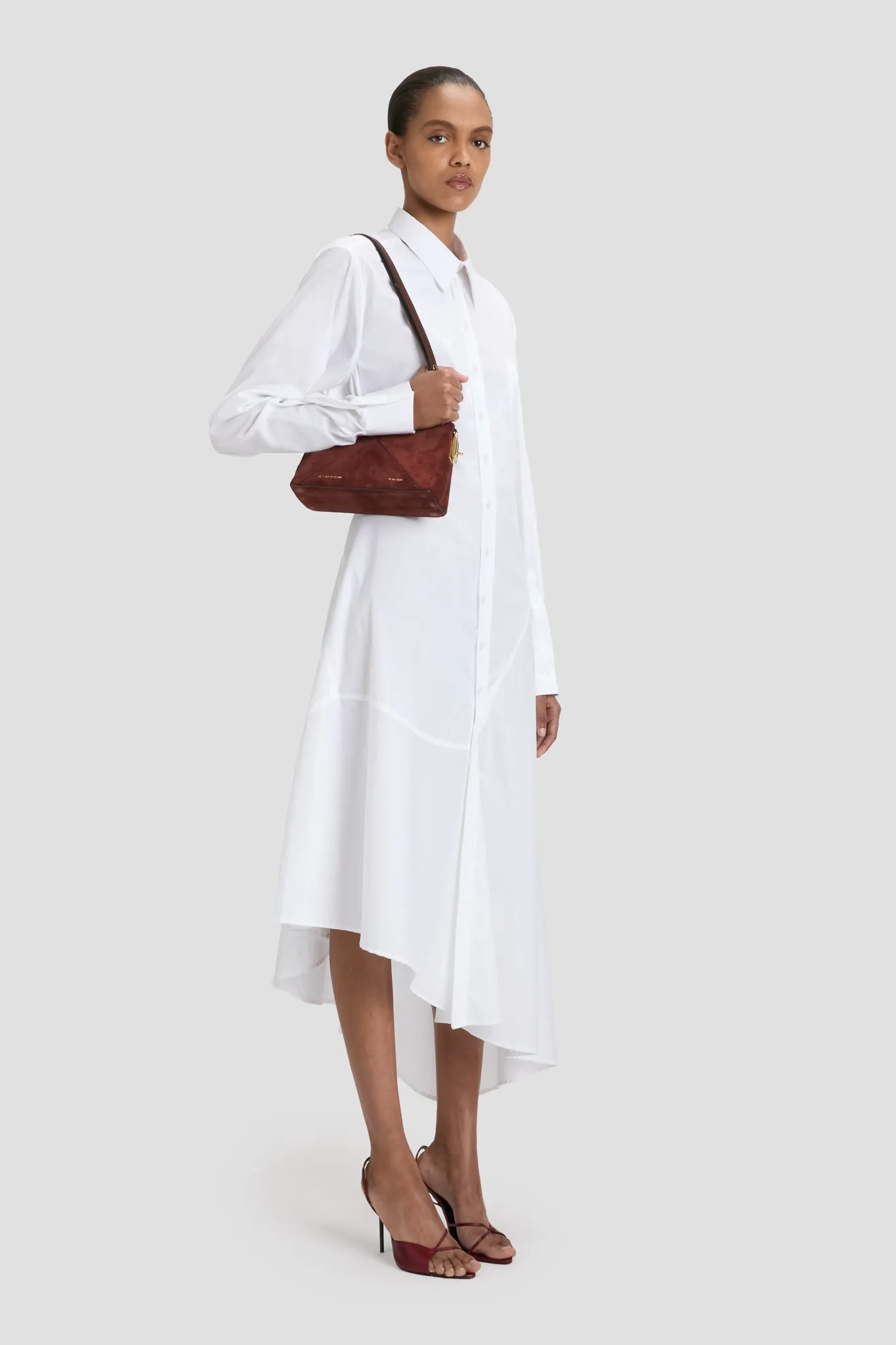 Victoria Crossbody Bag In Dark Brown Suede sold by Victoria Beckham product image thumbnail 3