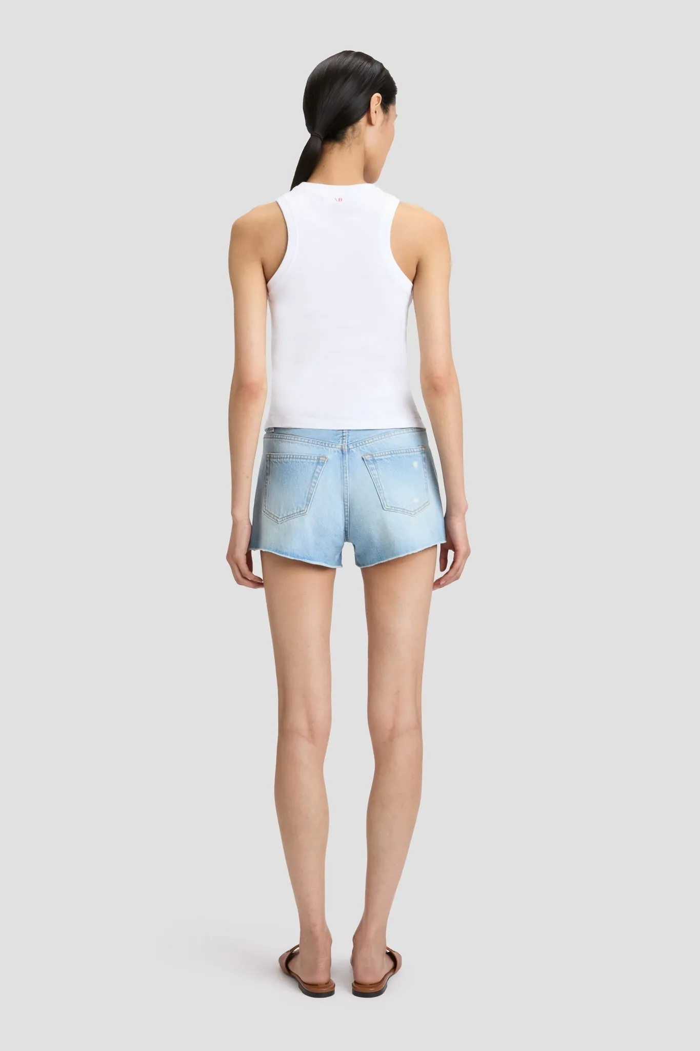 Distressed Shorts In Light Blue Wash sold by Victoria Beckham product image thumbnail 4