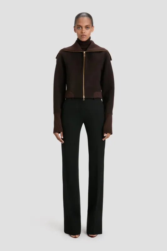 Bomber Jacket In Dark Chocolate sold by Victoria Beckham