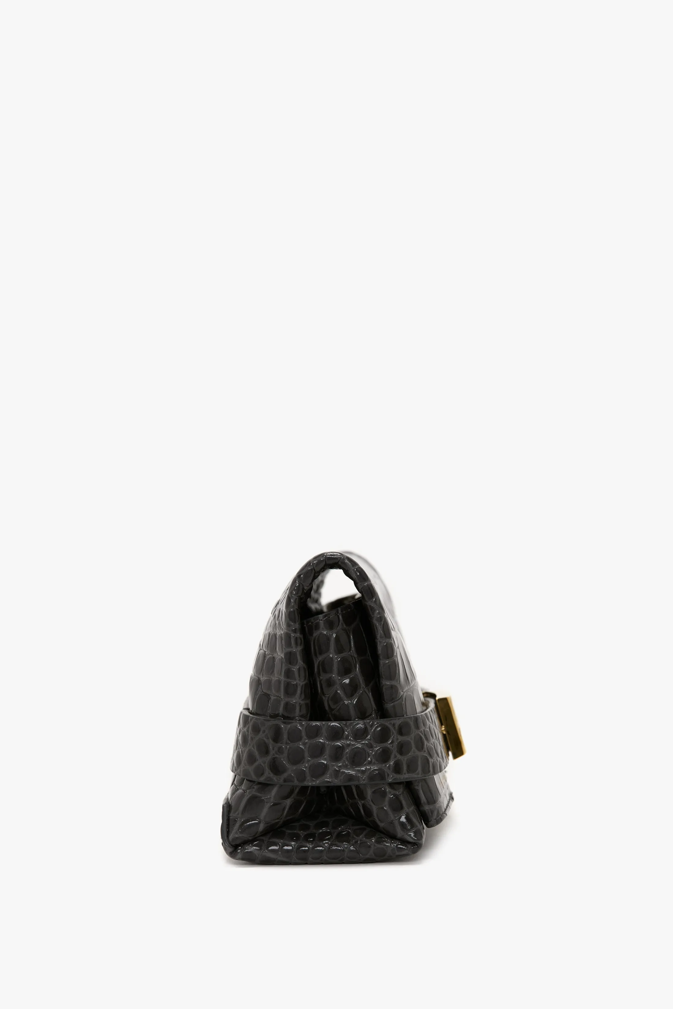 Mini B Pouch Bag In Croc Embossed Slate Grey Leather sold by Victoria Beckham product image thumbnail 5