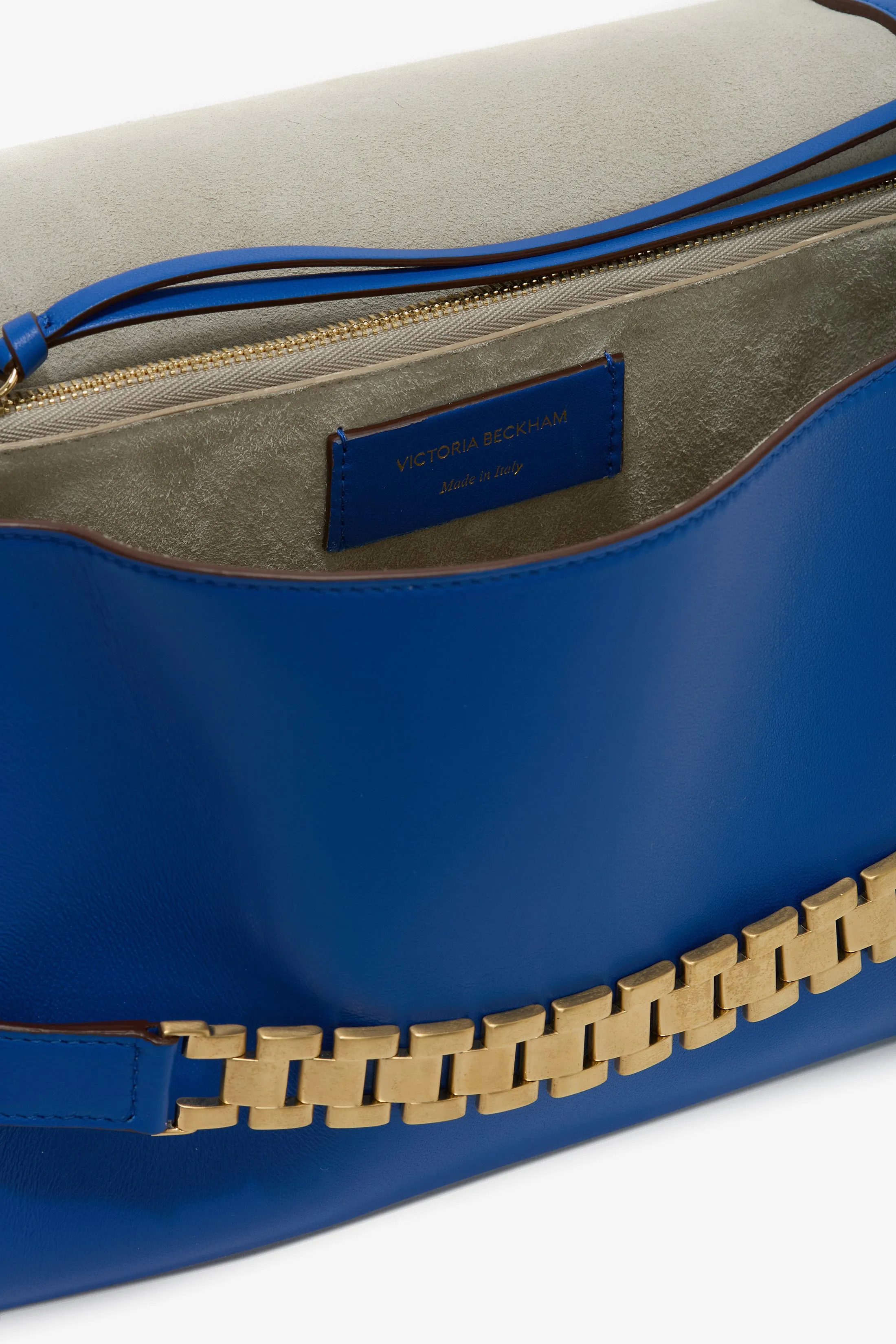 Chain Pouch Bag With Strap In Sapphire Blue Leather sold by Victoria Beckham product image thumbnail 4