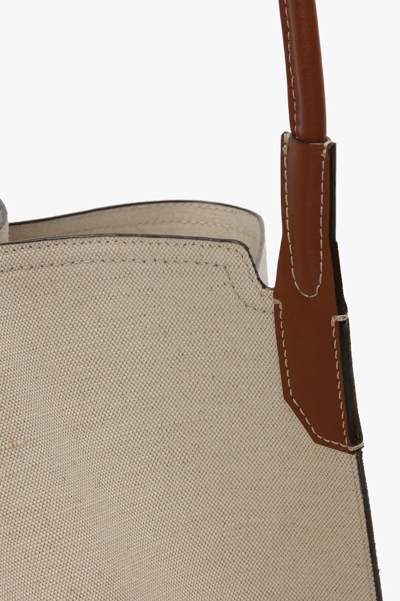 Large Victoria Tote In Ivory Canvas With Tan Leather sold by Victoria Beckham product image thumbnail 5