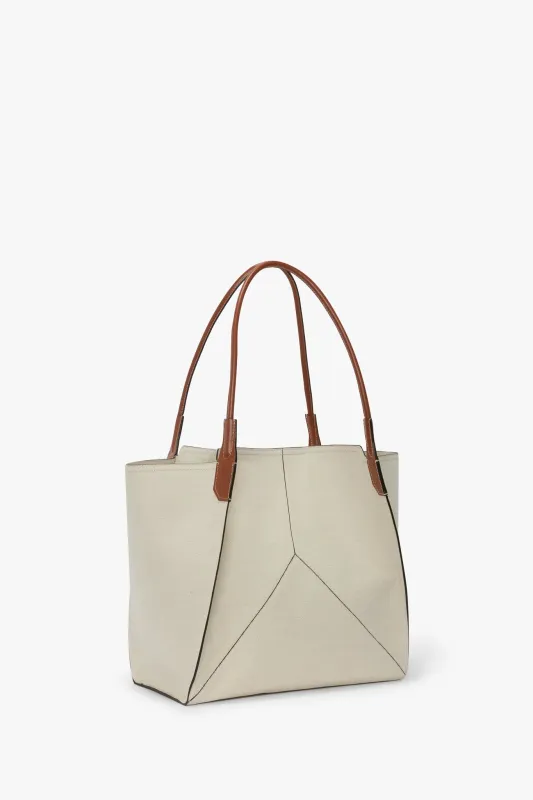 Victoria Tote In Ivory Canvas With Tan Leather sold by Victoria Beckham