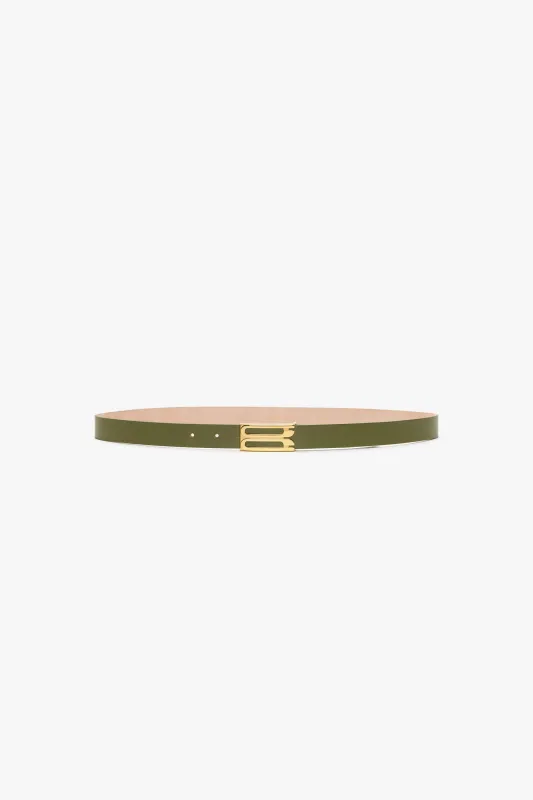 Regular Dorian Belt In Khaki Smooth Leather sold by Victoria Beckham