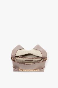 Chain Pouch With Strap In Taupe Grained Calf sold by Victoria Beckham