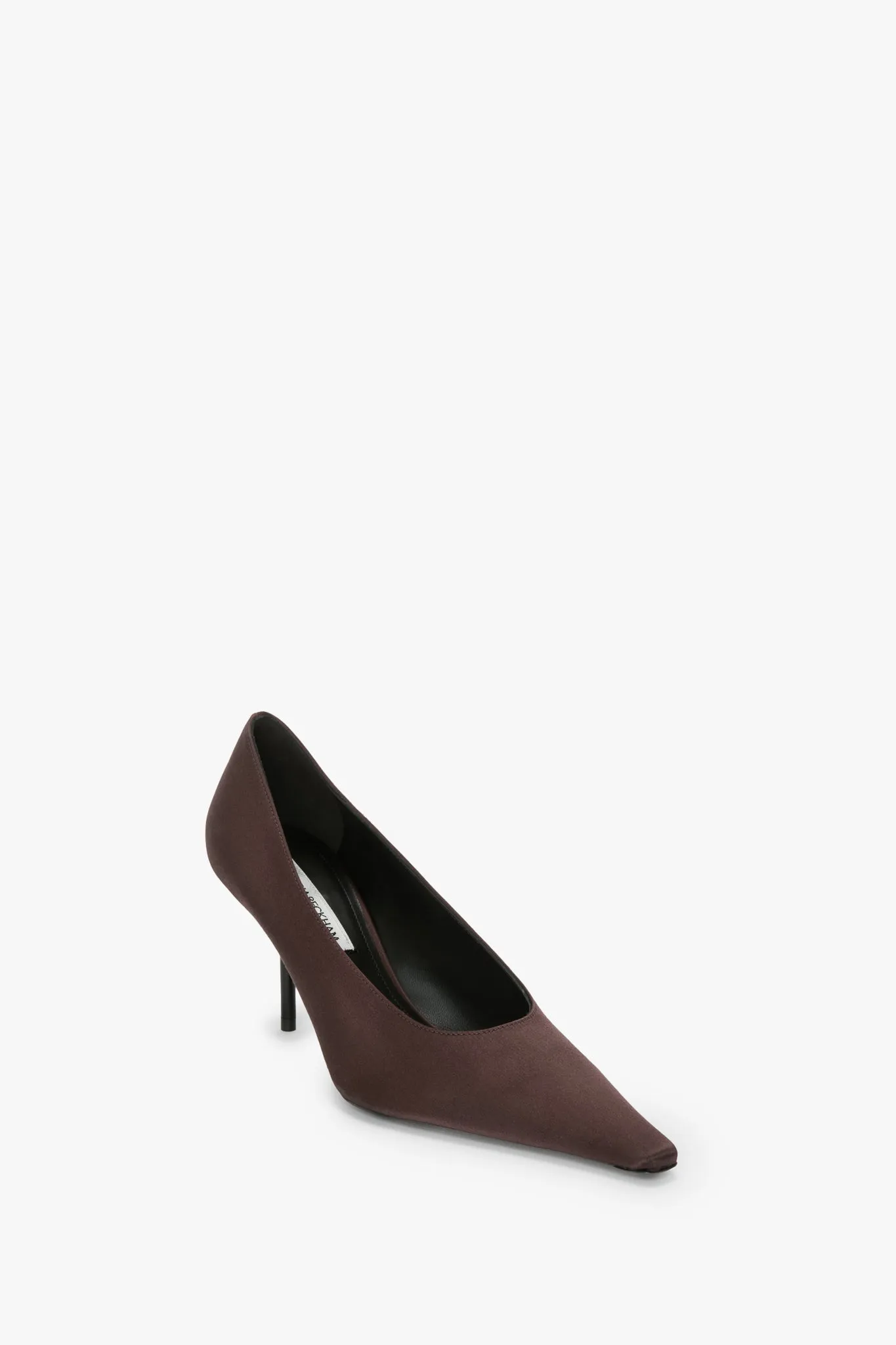 Sloan Stiletto Pump In Dark Brown Satin sold by Victoria Beckham product image thumbnail 2