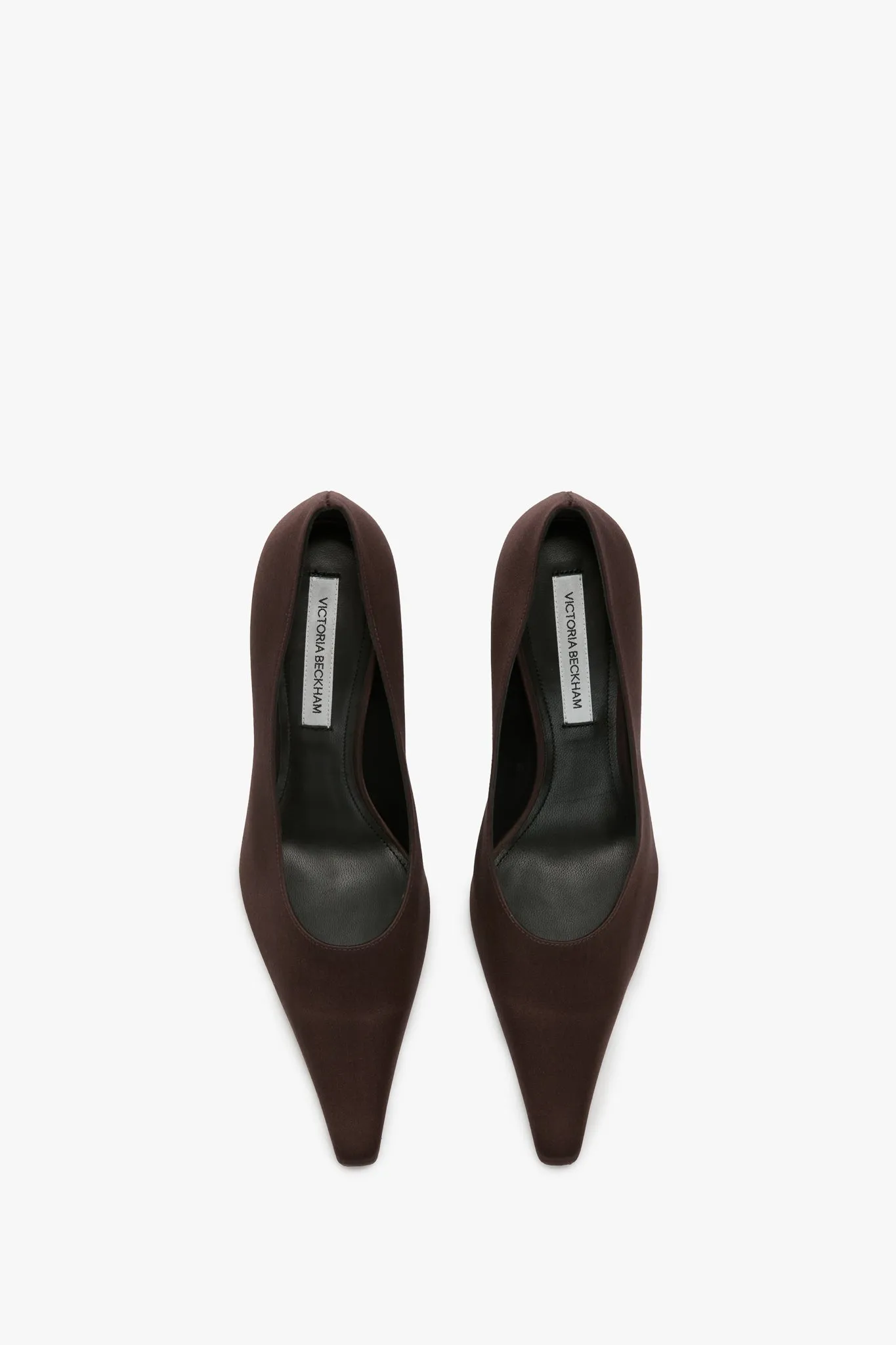 Sloan Stiletto Pump In Dark Brown Satin sold by Victoria Beckham product image thumbnail 4