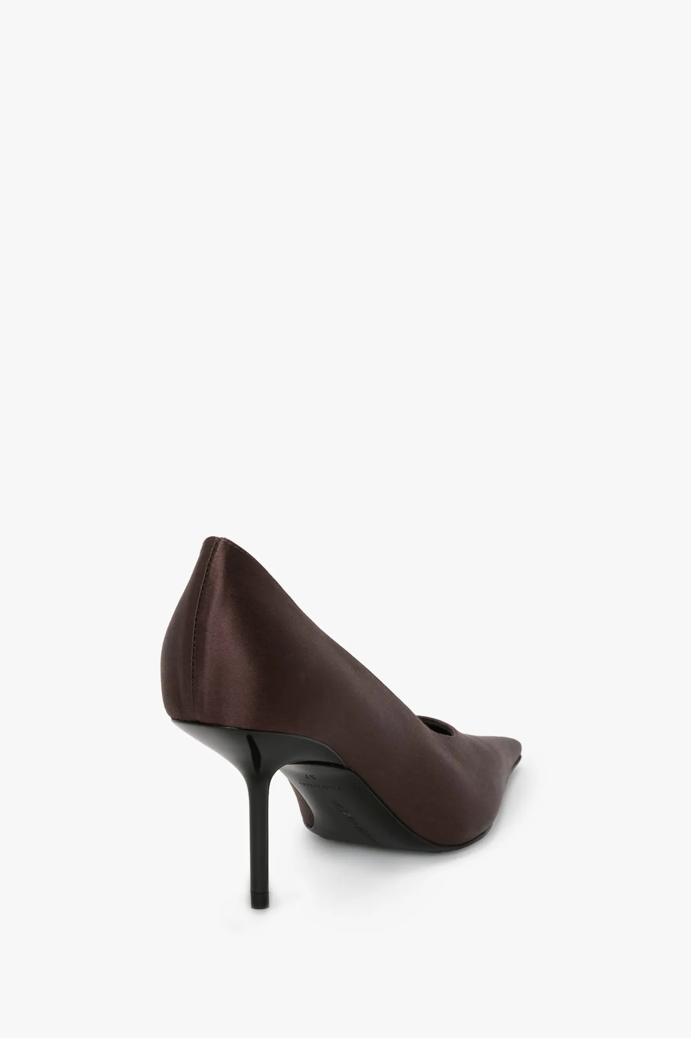 Sloan Stiletto Pump In Dark Brown Satin sold by Victoria Beckham product image thumbnail 3