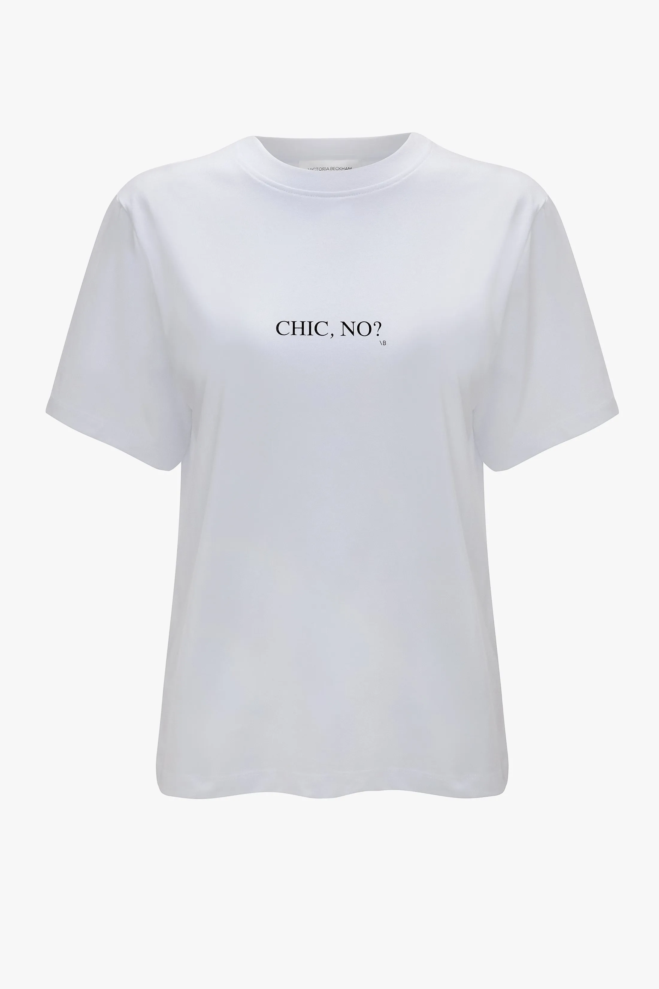 Slogan Tee In White Chic No? sold by Victoria Beckham product image thumbnail 5