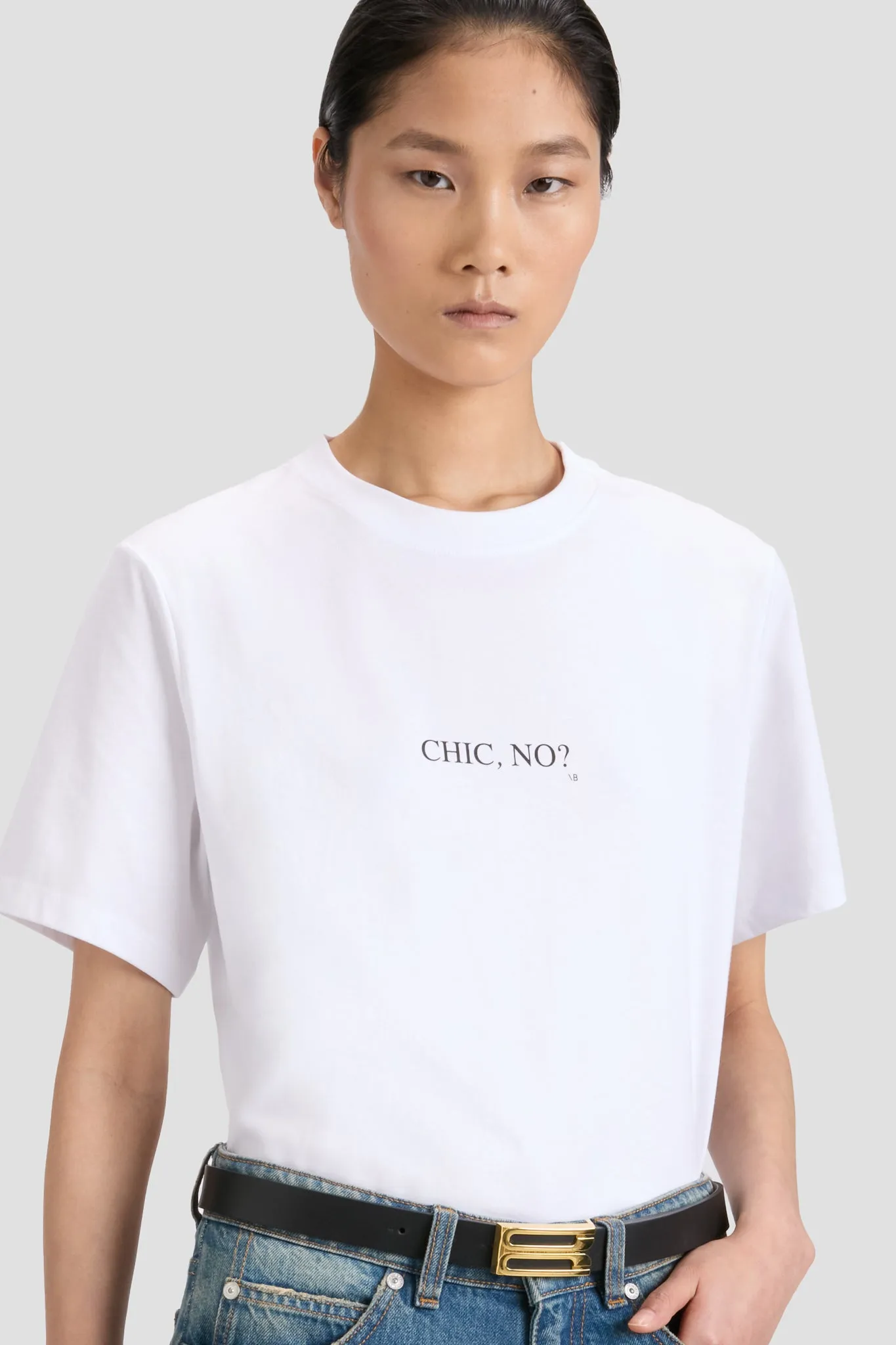 Slogan Tee In White Chic No? sold by Victoria Beckham product image thumbnail 2