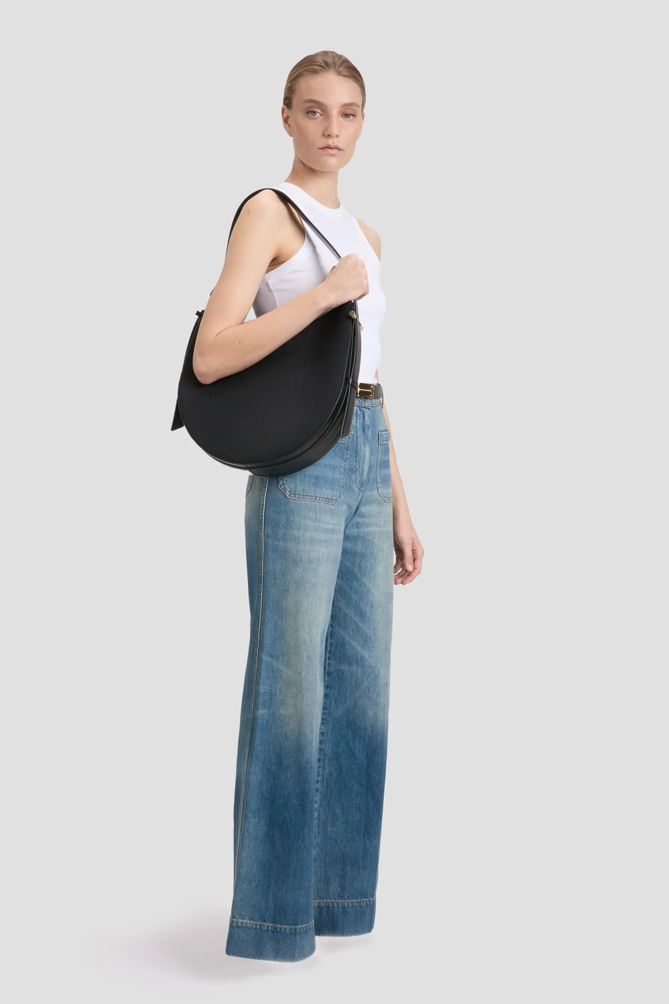 Dia Hobo Bag In Black Canvas sold by Victoria Beckham product image thumbnail 2
