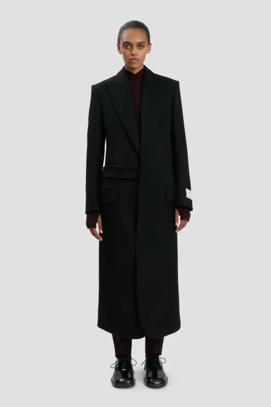 Double-Belted Coat In Black sold by Victoria Beckham