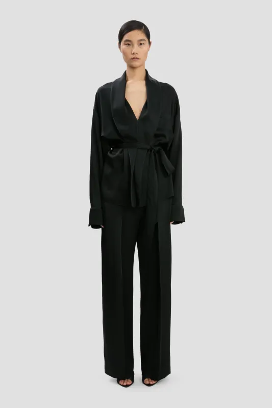 Wide Leg Trouser In Black sold by Victoria Beckham