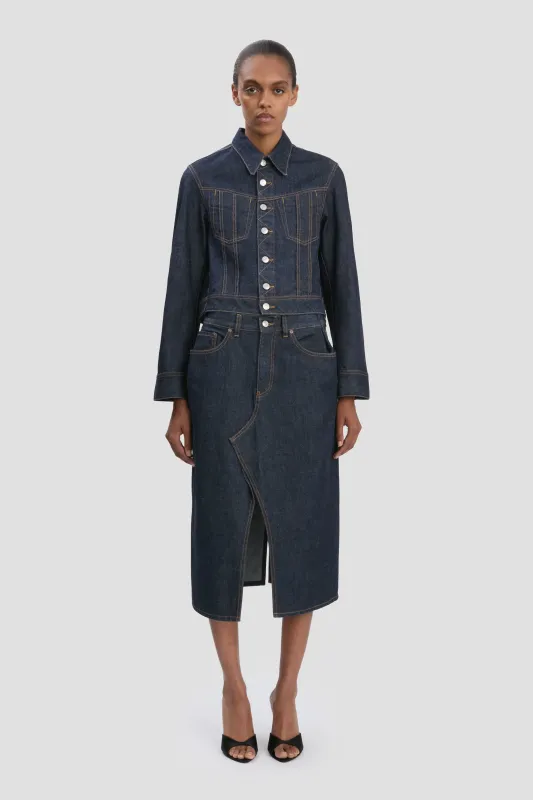 Denim Jacket In Light Rinse made by Victoria Beckham