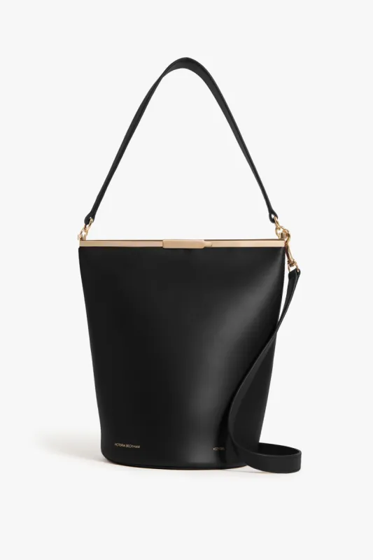 Frame Bucket Bag In Black Leather sold by Victoria Beckham
