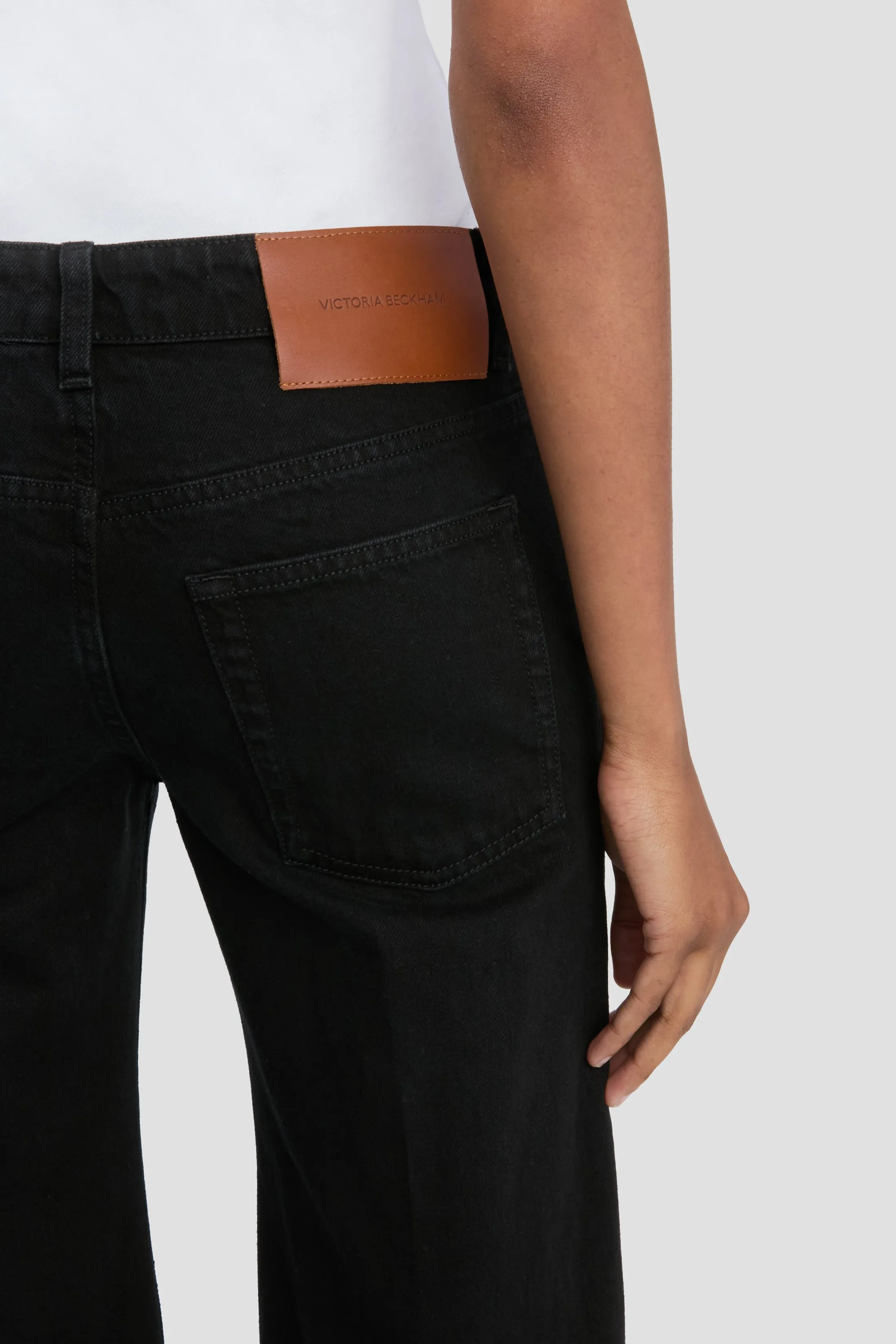 Gigi Low Waist Straight Leg Jean In Washed Black sold by Victoria Beckham product image thumbnail 3