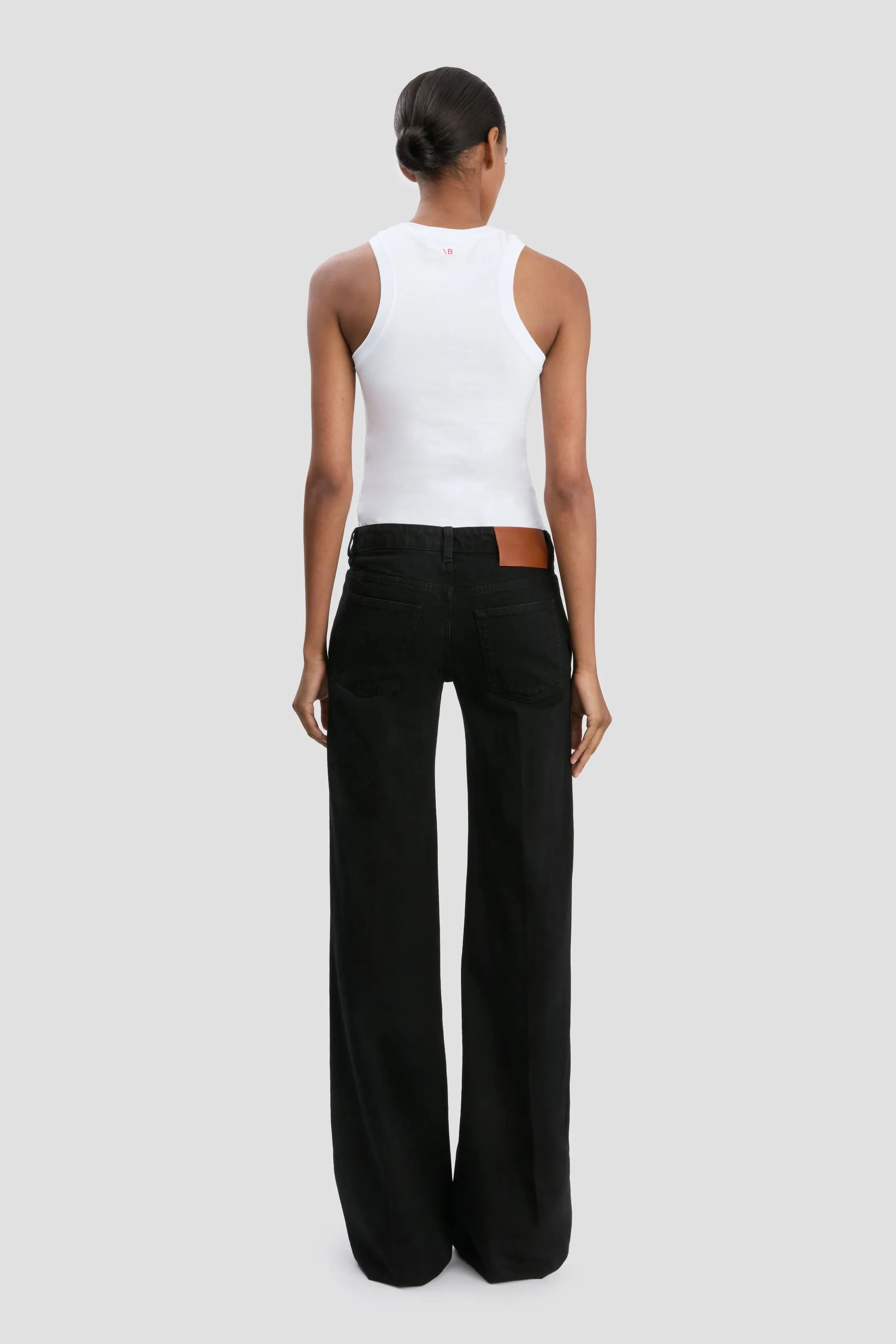 Gigi Low Waist Straight Leg Jean In Washed Black sold by Victoria Beckham product image thumbnail 4