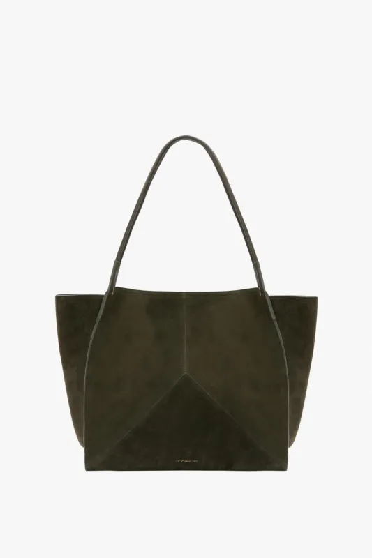 Large Victoria Tote In Dark Olive Suede sold by Victoria Beckham