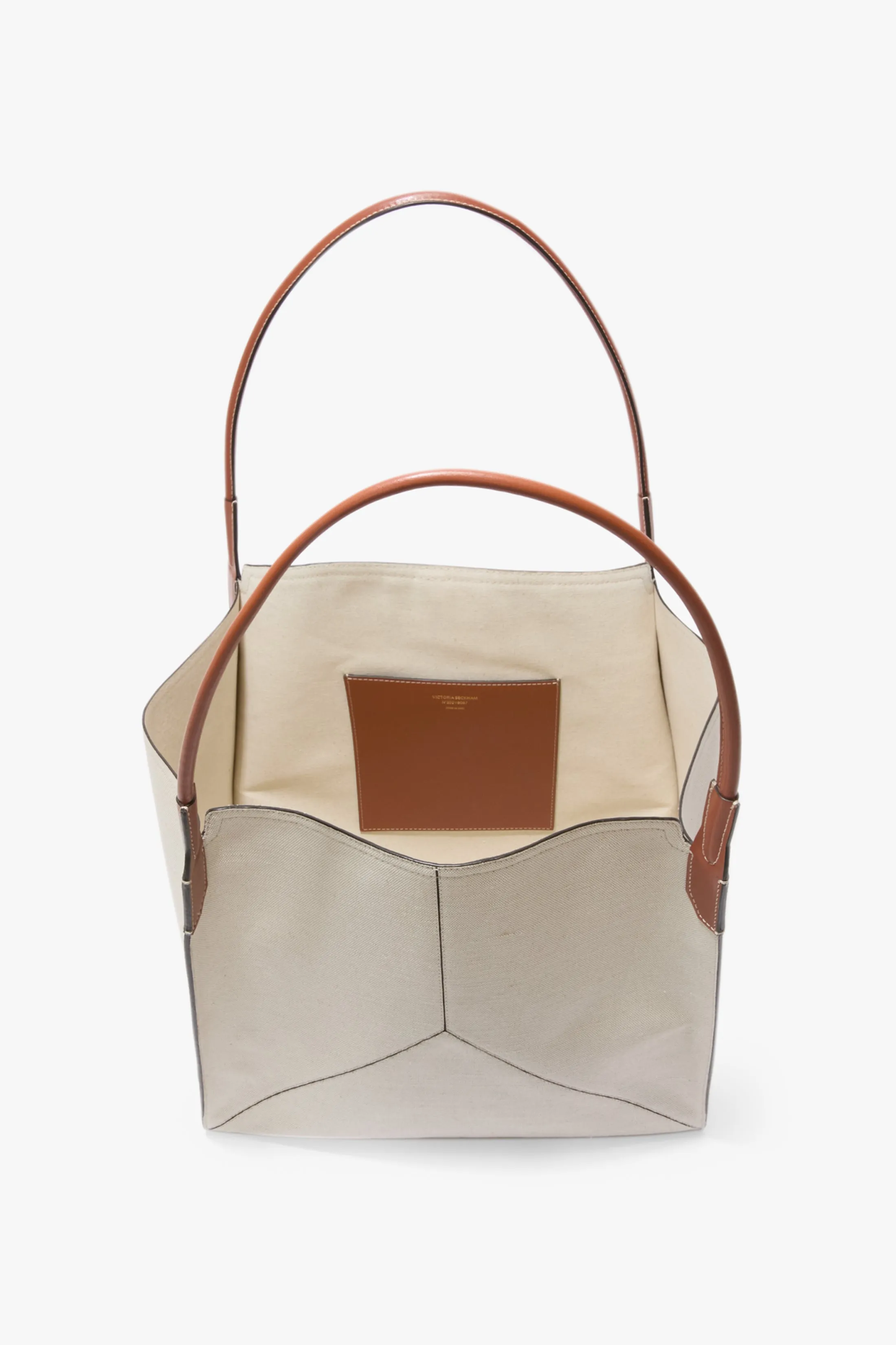 Large Victoria Tote In Ivory Canvas With Tan Leather sold by Victoria Beckham product image thumbnail 5