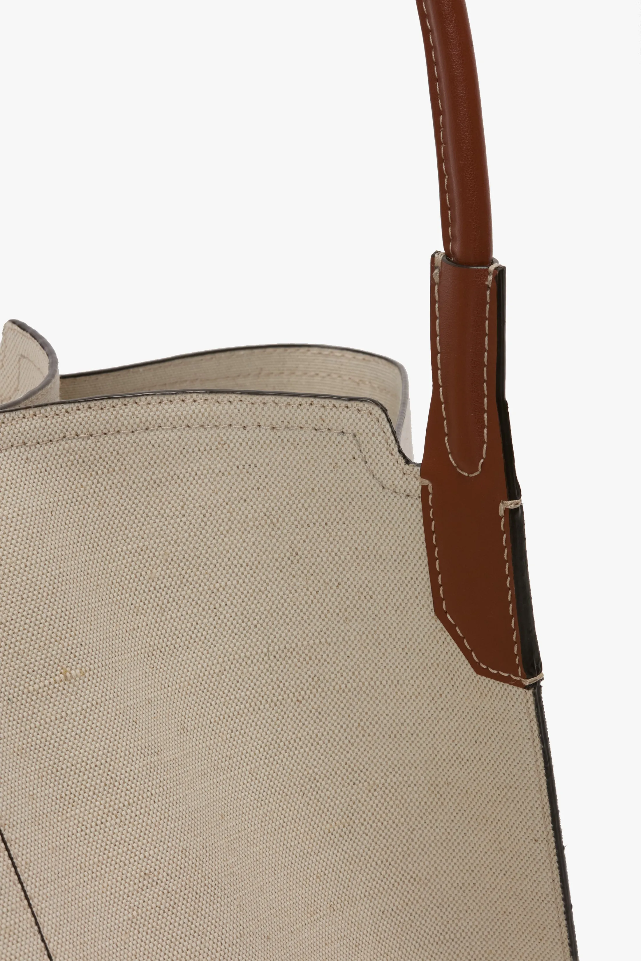 Large Victoria Tote In Ivory Canvas With Tan Leather sold by Victoria Beckham product image thumbnail 4