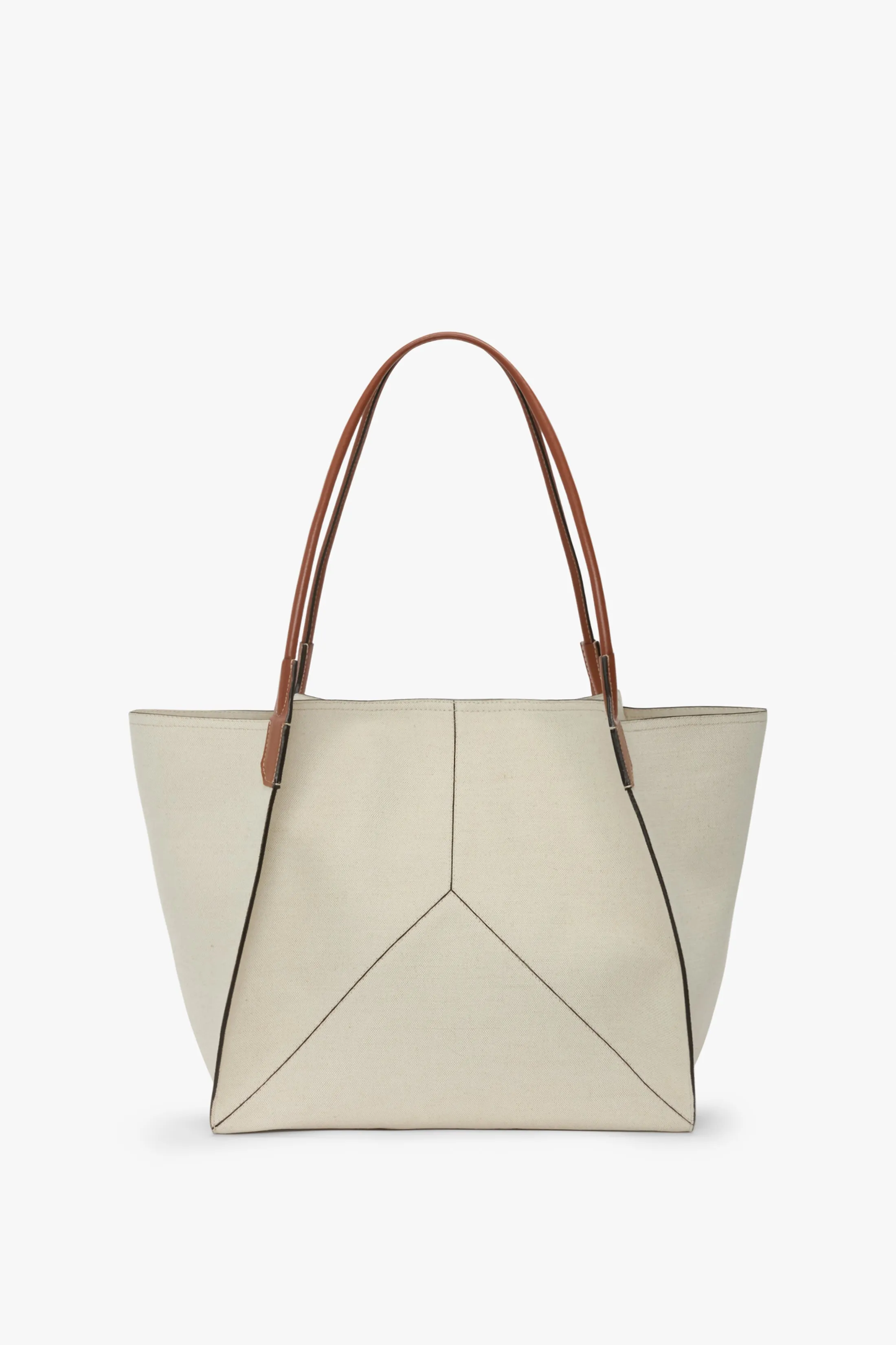 Large Victoria Tote In Ivory Canvas With Tan Leather sold by Victoria Beckham