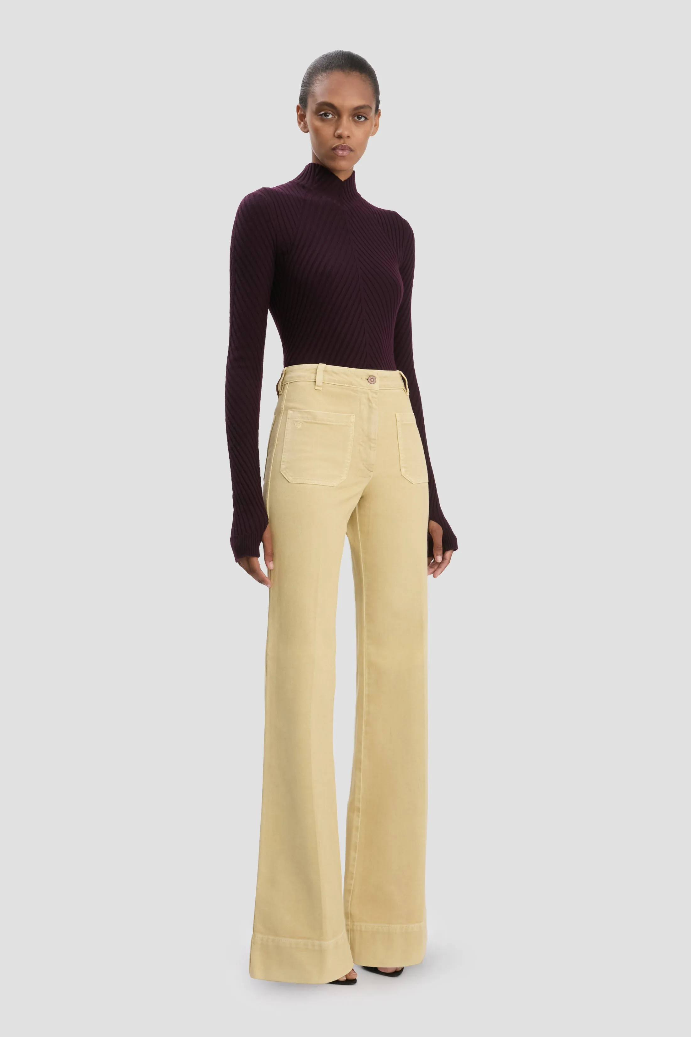 Alina High Waisted Jean In Butter Yellow sold by Victoria Beckham product image thumbnail 2