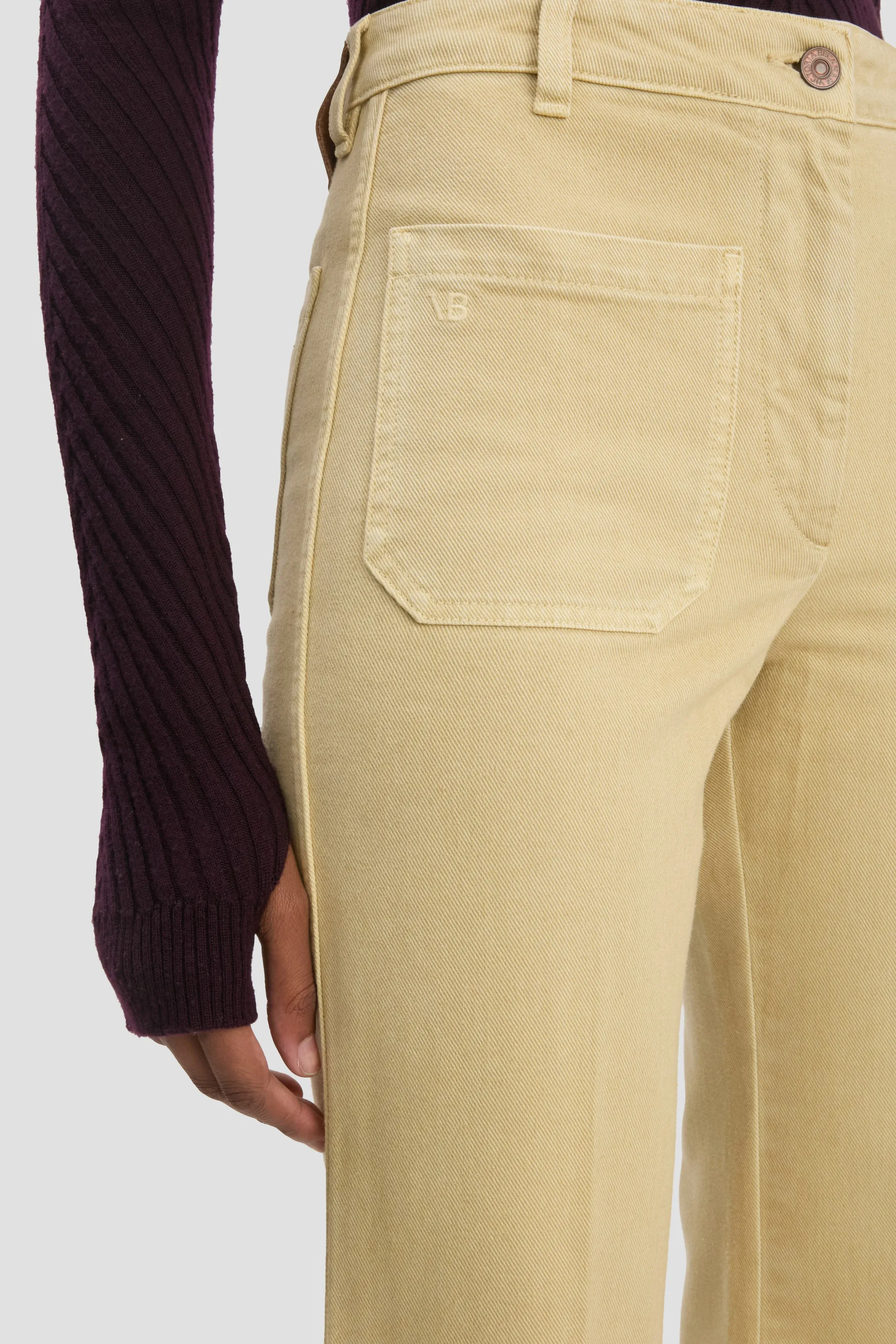 Alina High Waisted Jean In Butter Yellow sold by Victoria Beckham product image thumbnail 3