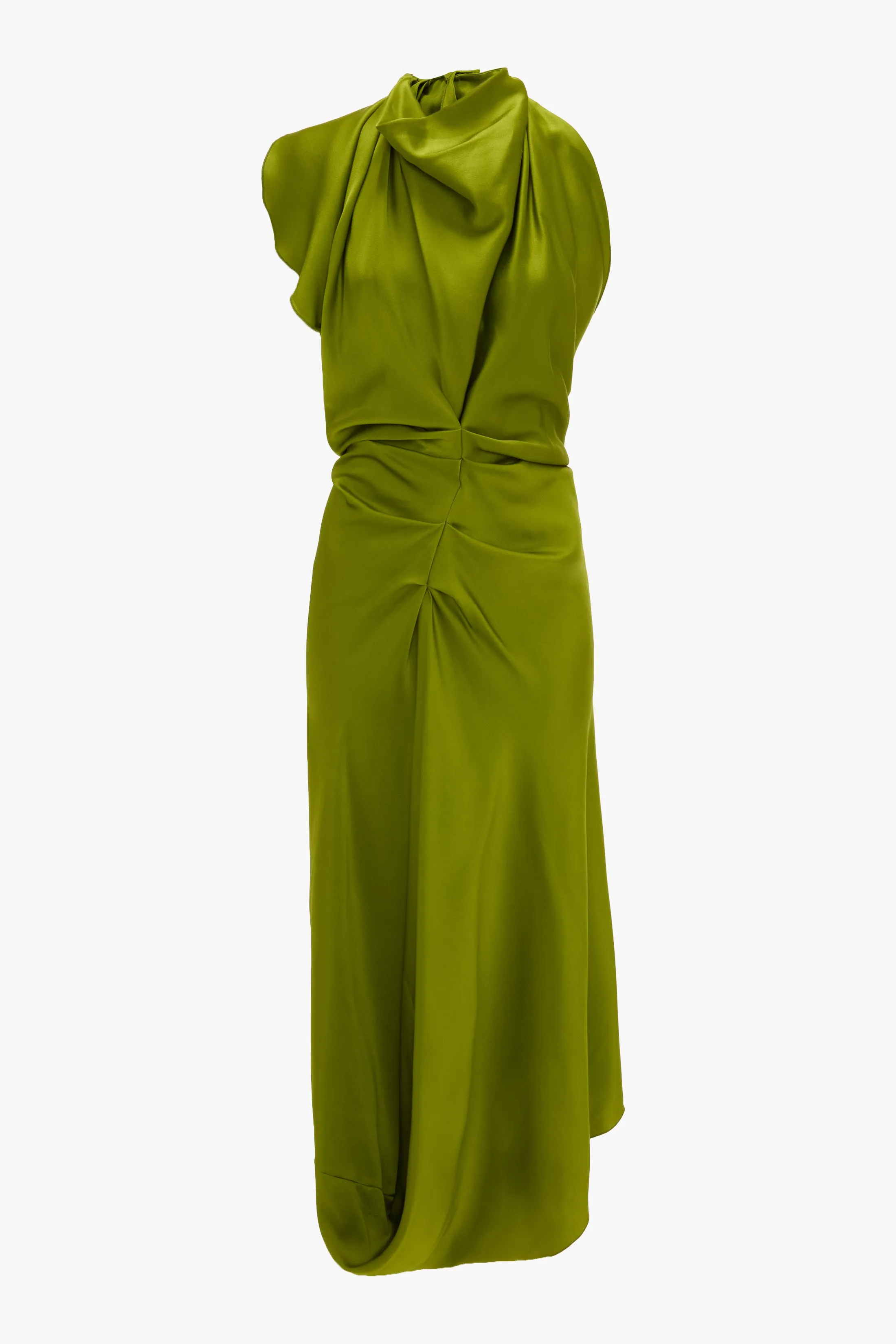 Backless Scarf Detail Midi Dress In Parakeet sold by Victoria Beckham product image thumbnail 5