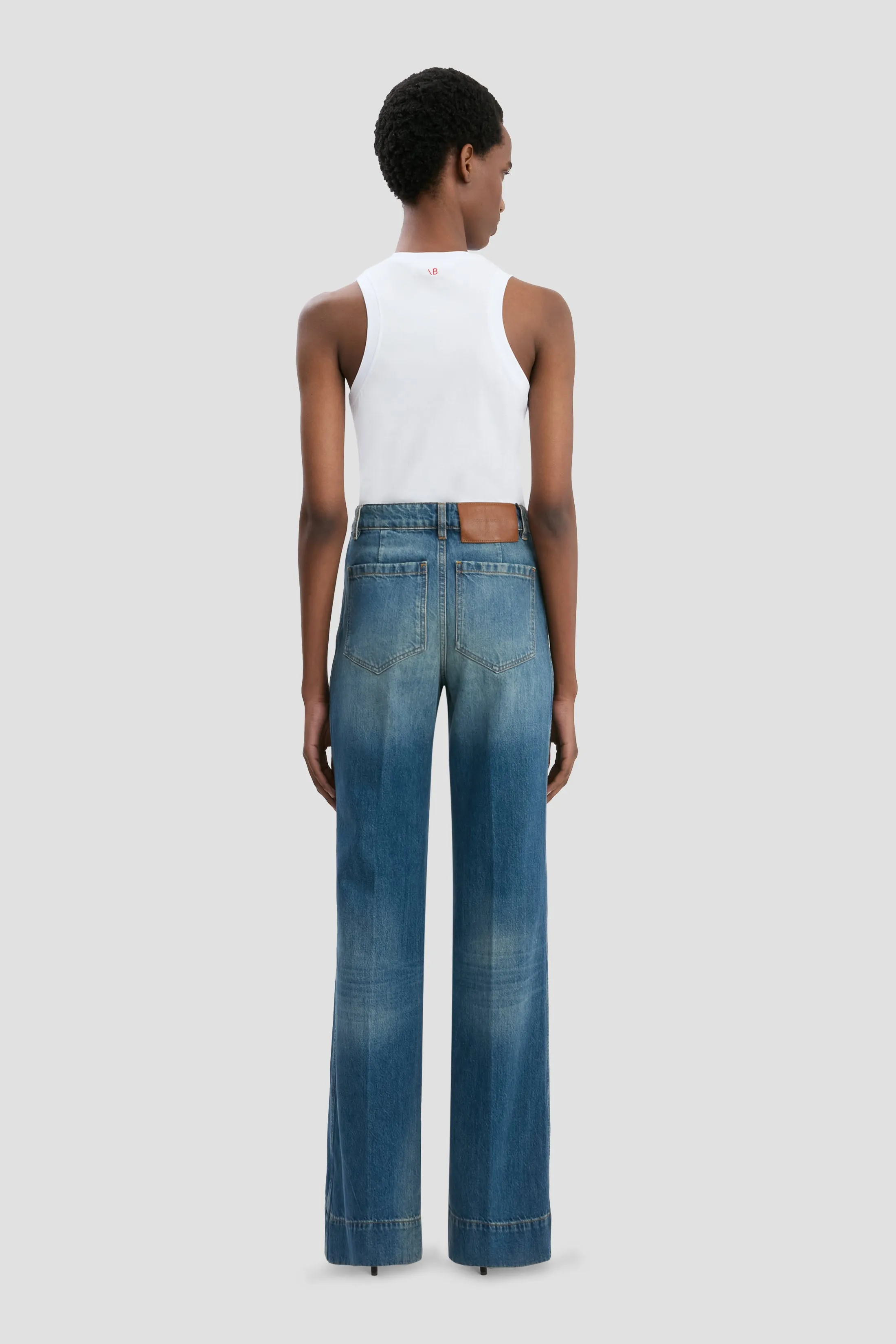 Alina High Waisted Jean In Classic Blue Wash sold by Victoria Beckham product image thumbnail 4
