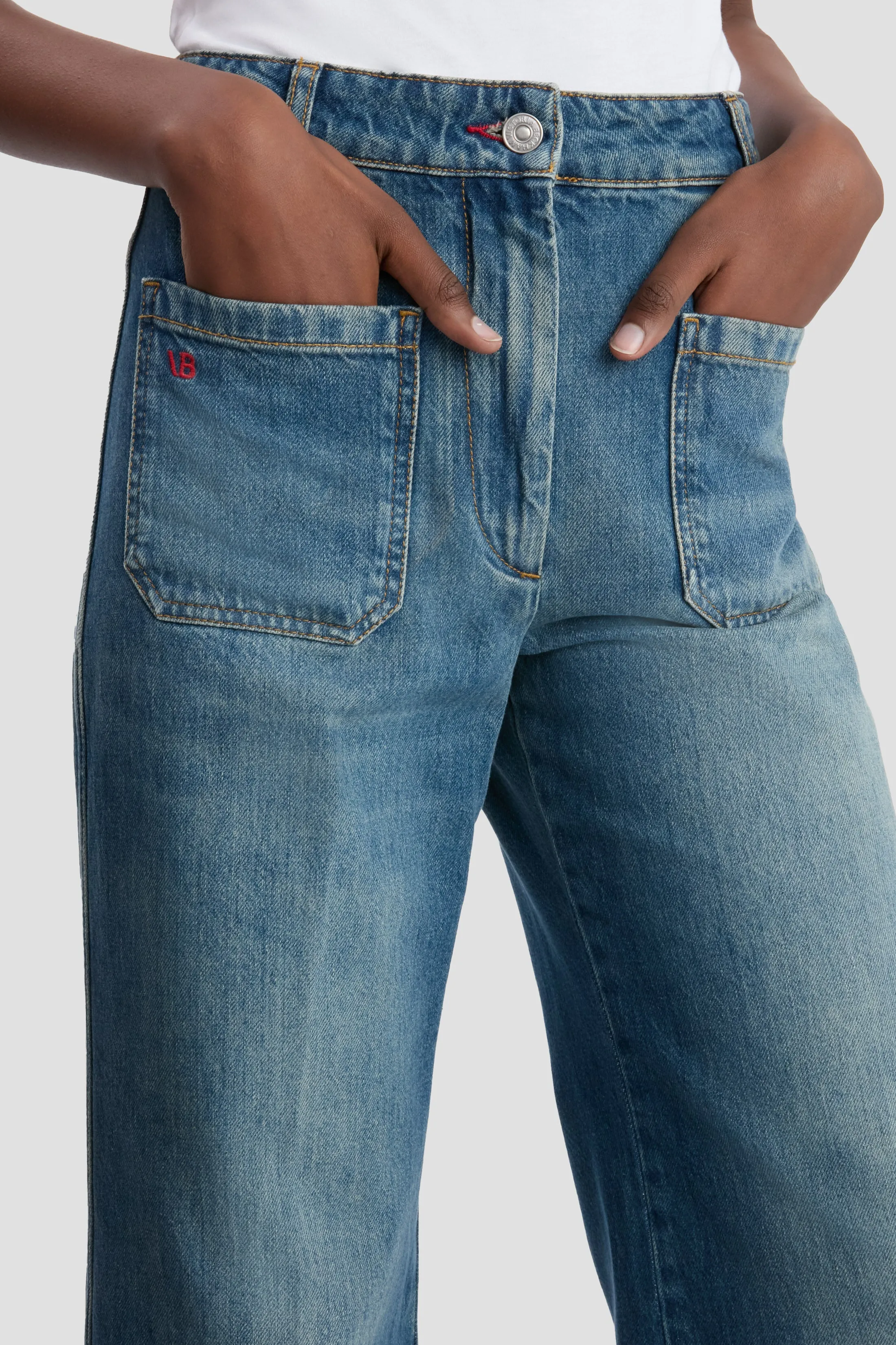 Alina High Waisted Jean In Classic Blue Wash sold by Victoria Beckham product image thumbnail 3