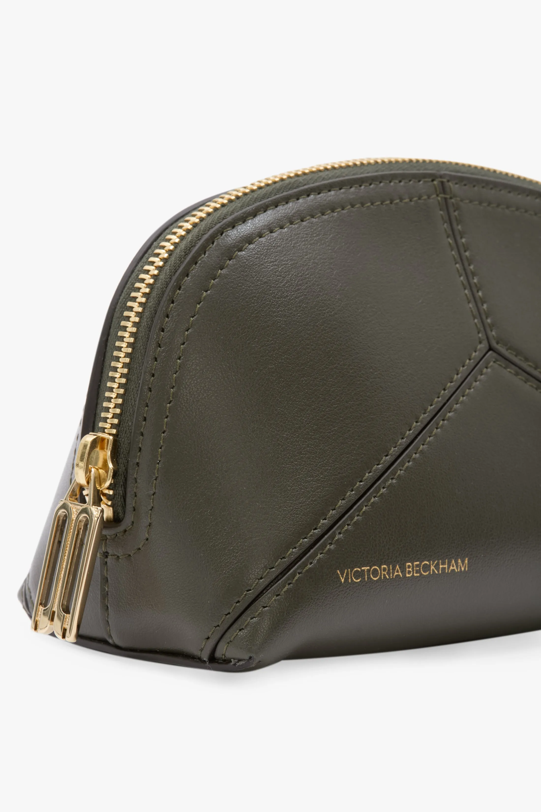 Victoria Mini Travel Pouch In Dark Olive Leather sold by Victoria Beckham product image thumbnail 4