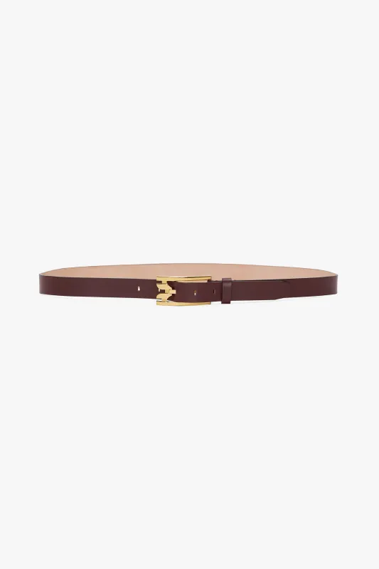 Dorian Pin-Buckle Belt In Burgundy Smooth Leather sold by Victoria Beckham