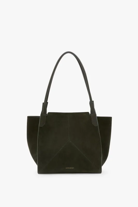 Victoria Tote In Dark Olive Suede sold by Victoria Beckham
