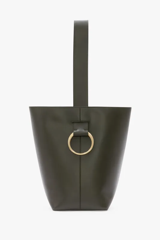 Dia Bucket Bag In Dark Olive Smooth Leather sold by Victoria Beckham