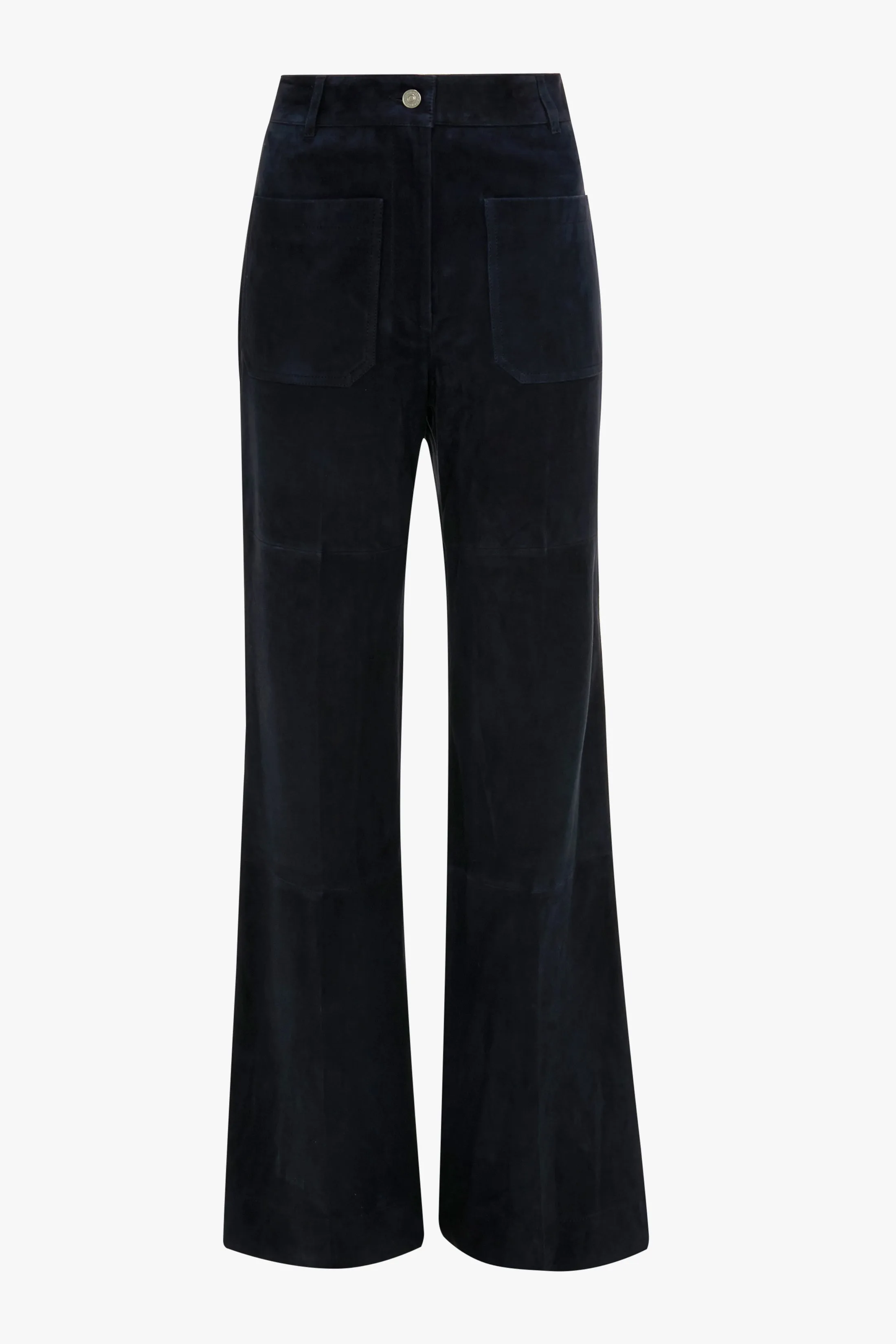Alina Trouser In Soft Navy Suede sold by Victoria Beckham product image thumbnail 5