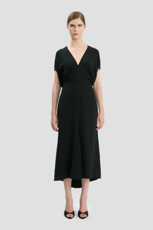 Blouson Midi Dress In Black sold by Victoria Beckham
