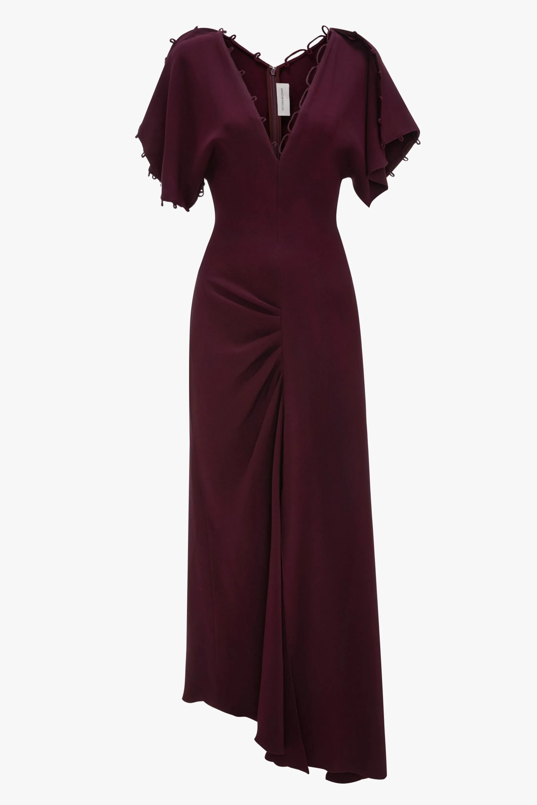 Rouleaux Midi Dress In Merlot sold by Victoria Beckham product image thumbnail 4