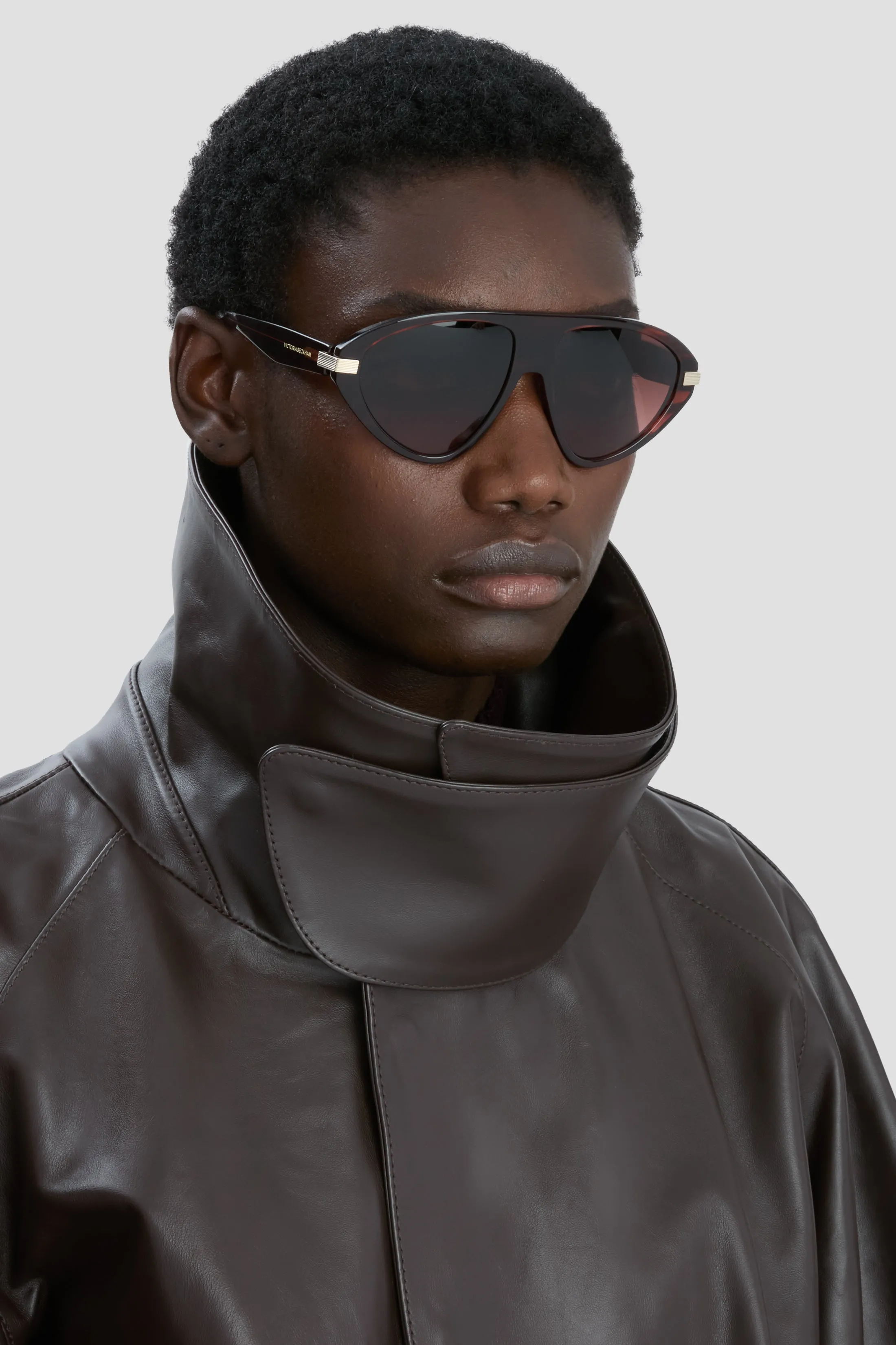 Visor Sunglasses In Striped Wine sold by Victoria Beckham product image thumbnail 2