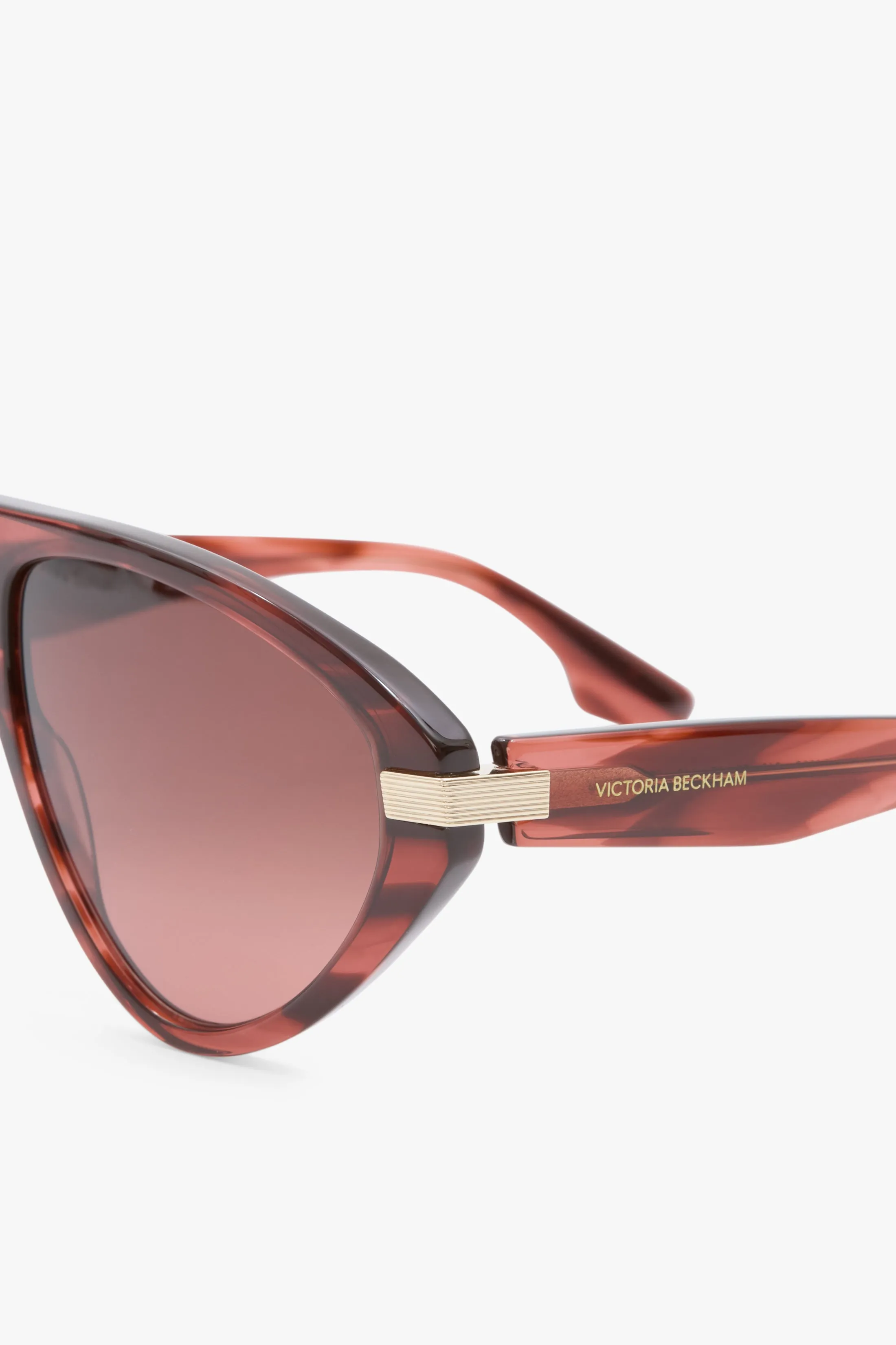 Visor Sunglasses In Striped Wine sold by Victoria Beckham product image thumbnail 5