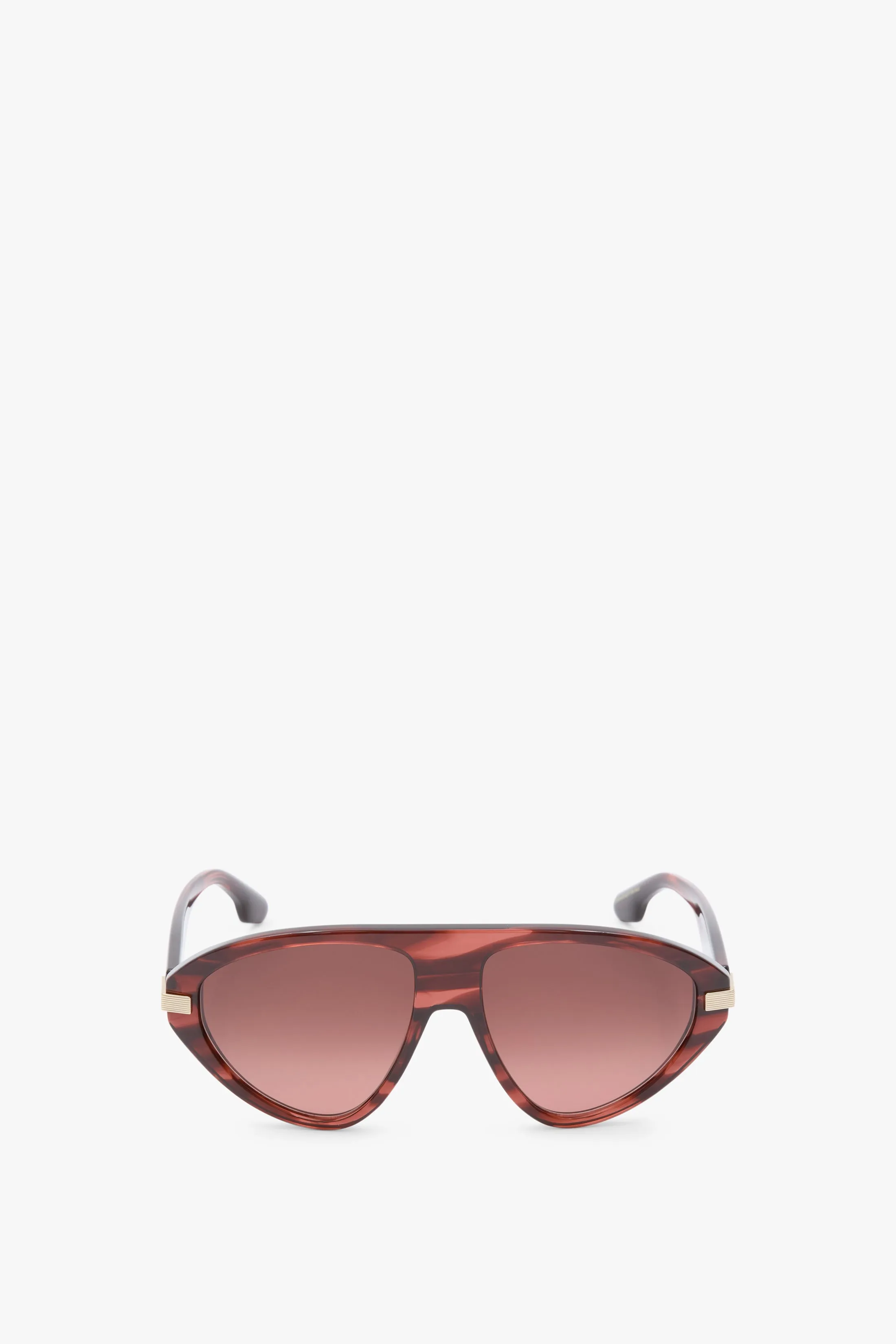 Visor Sunglasses In Striped Wine sold by Victoria Beckham