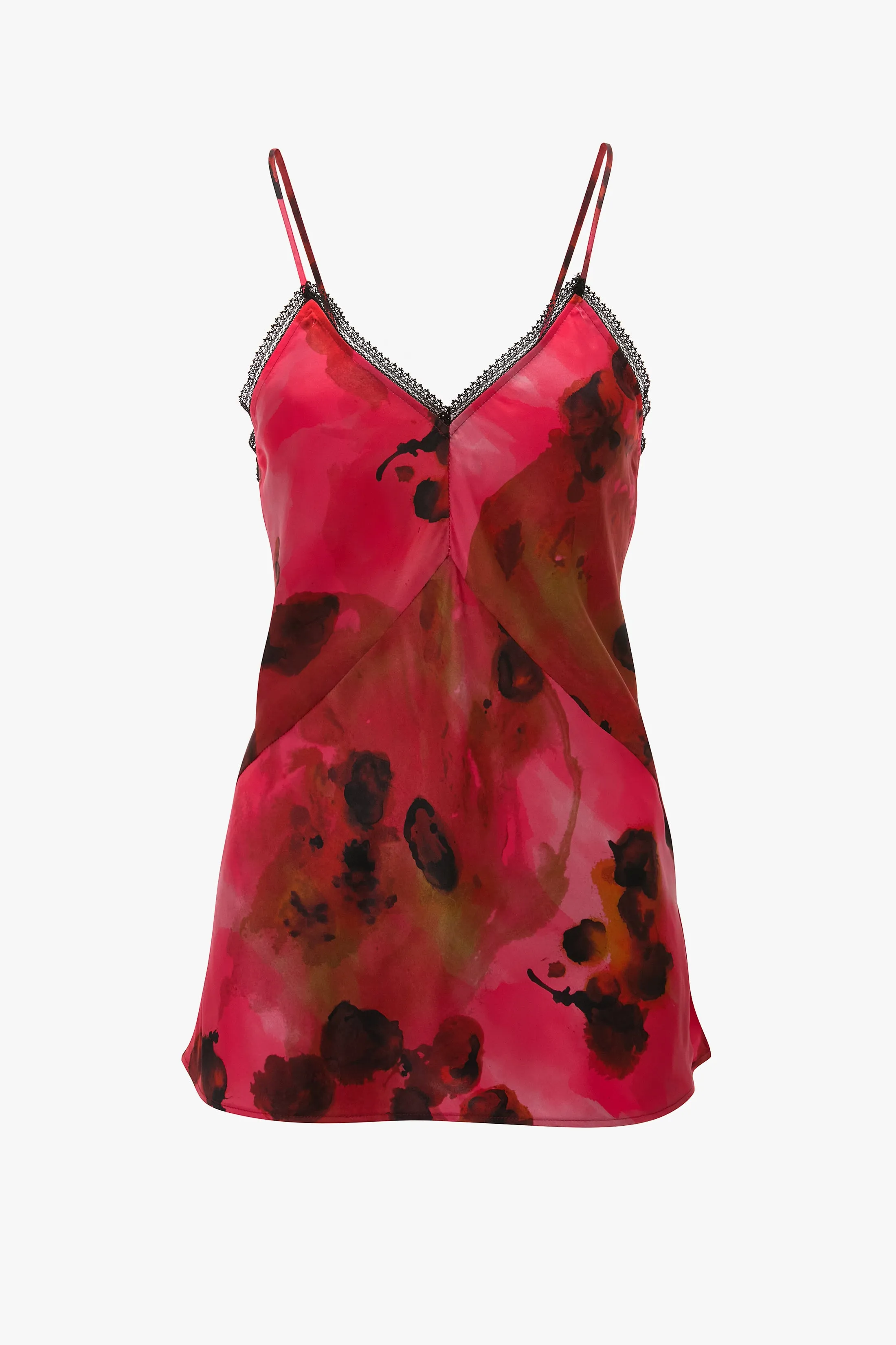 Lace Cami Top In Raspberry Floral Print sold by Victoria Beckham product image thumbnail 5