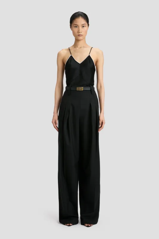 Lace Cami Top In Black sold by Victoria Beckham