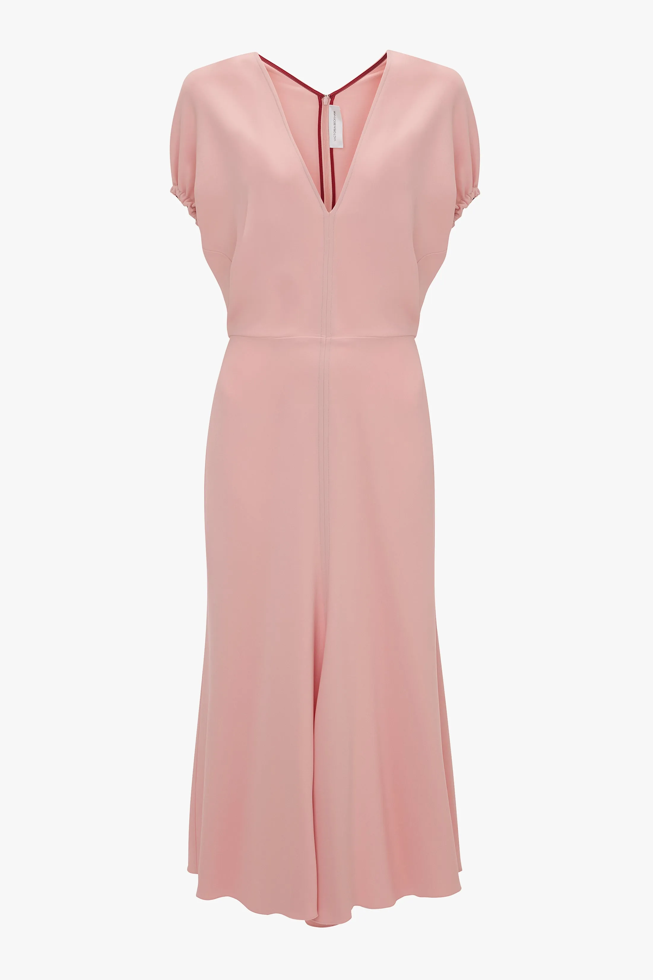 Blouson Midi Dress In Antique Pink sold by Victoria Beckham product image thumbnail 5
