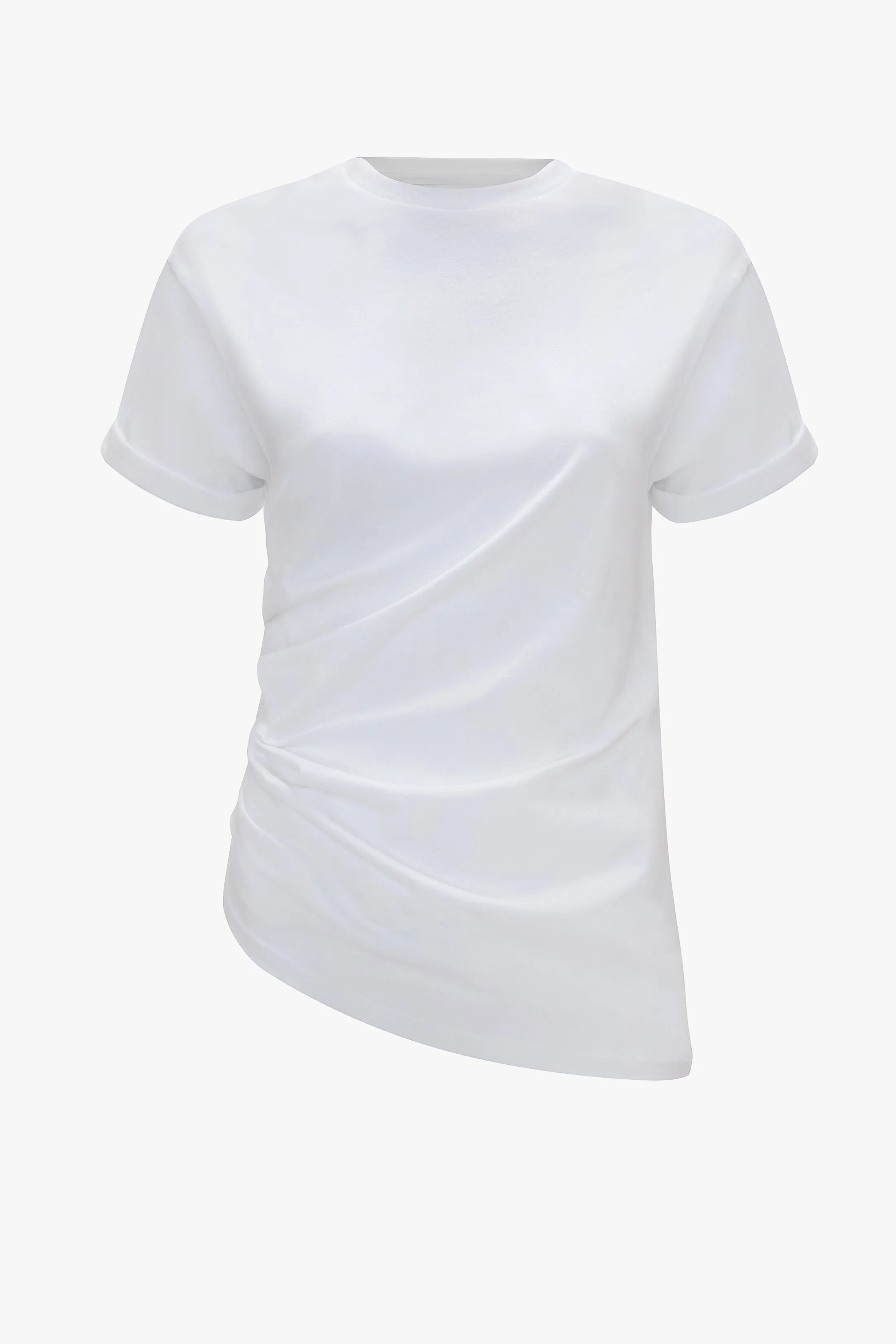 Gathered T-Shirt In White sold by Victoria Beckham product image thumbnail 4
