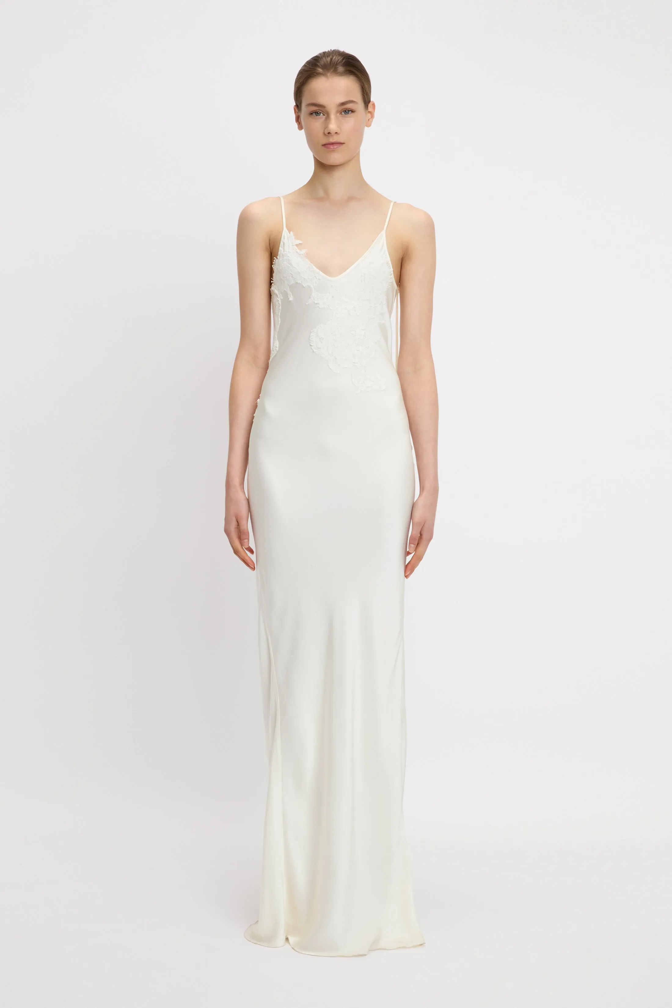 Lace Cami Dress In Ivory sold by Victoria Beckham