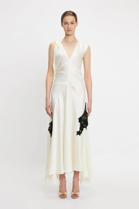 Draped Midi Dress In Ivory sold by Victoria Beckham